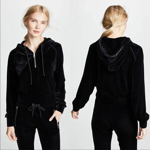NWOT Rag & Bone Black Velvet Cropped Hoodie Casual Women’s Medium